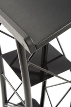 Truss Podium with Base and 23" Wide Top, 64"H, Includes iPad 2-4 and iPad Air Mount (Black Steel/Aluminum)