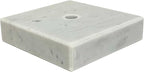 Genuine Marble Trophy Base – Polished Beveled Display Stand with Center Hole, 3/4" Thick, Multiple Sizes for Awards, Crafts & 3D Prints (White Marble, 3x3 inch)