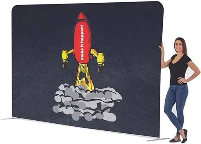 Custom Straight Tension Fabric Display Backdrop, Step and Repeat Backdrops for Events, Trade Show Display Backdrop Booth (Graphic Only, 10x8ft Double Sided Print)