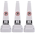 OrangeStar 6-Pack 28" No Parking Cones, Large 4-Sided Traffic Cones with Heavy Rubber Base for Parking Lot Control, Safety, Driveway | Indoor Outdoor Use