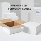 Calenzana 7x7x4 Shipping Boxes Set of 40, White Corrugated Cardboard Box for Mailing Packing Gifts Small Business