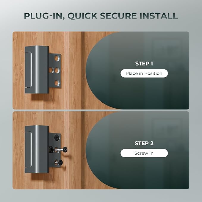 6Pack Home Security Door Reinforcement Lock Childproof, Door Lock for Kid Safety, Door Latch Stopper for Front Door Inside Top of Door, Aluminum Construction Finish
