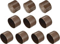 uxcell 10pcs Rubber End Caps 54mm(2 1/8") ID Vinyl Round End Cap Cover Screw Thread Protectors Brown