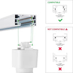 mirrea H Type LED Track Lighting Heads, Track Light Head with 24° to 60° Adjustable Beam Angle, 13.5W 90 CRI 3000K Warm White Painted, White Pack of 12