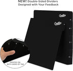 Carstens Records Heavy Duty Vinyl Album Dividers | 12" LP Separators with Tabs | Made in The USA | Music Organizer Tabs for Collectors (Black, Double-Sided, A-Z Vertical Tabs, 26 Tab Set)