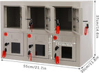 6 Slots Cell Mobile Phone Steel Locker with Lock, Cell Phone Locker with Charging Station, Cellphone Locker for Schools, Conference Rooms, and Offices