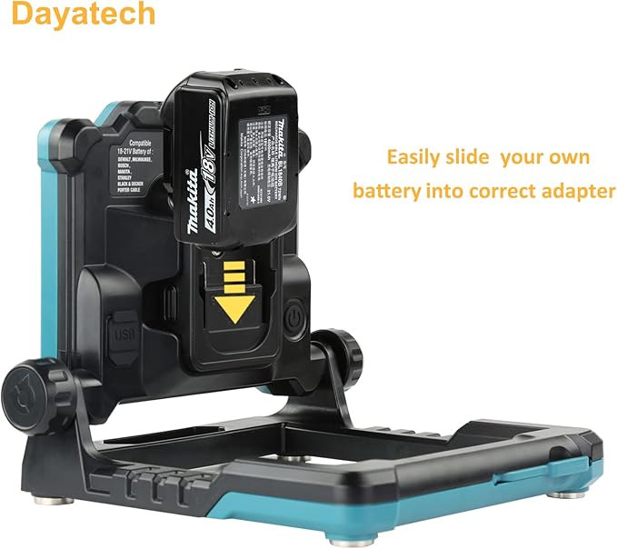 Cordless LED Work Light Compatible with Makita 18-20V Battery, Magnetic Base for Under Hood, 4000 LM 25 W Brightness Adjustable, Flickerless, (Light Only/Charger Not Included)