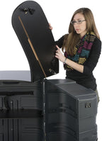 Displays2go 37.9 Inch Portable Trade Show Counter, Converts to Case, Hard Shell Plastic (BMRCNTB1)