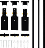 VANoopee H Track Lighting Rails Kit, 10FT H Type Track Rails Black with End Caps and Live End Feed Connector, Compatible with Single Circuit 120V H Style Track System