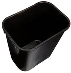 Amazon Basics Trash Can, Rectangular Commercial Office Wastebasket, 7 Gallon (Pack of 6), Black