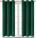 BGment Blackout Curtains for Bedroom - Grommet Thermal Insulated Room Darkening Drapes for Living Room, Set of 2 Panels (38 x 45 Inch, Emerald Green)