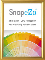 SnapeZo Gold Effect 36x48 Poster Frame, Front-Loading, Wall Mount, Aluminum 1.25" Profile, Professional Series