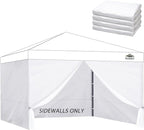Instant Canopy Sidewalls for 12x12 Pop Up Canopy Tent, 300D Waterproof Material for Outdoor Events, Vendor Booths, and Privacy (Sidewalls Only, Canopy Not Included)(White, 12x12ft-4pcs)