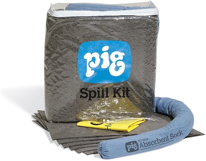 PIG Spill Kit in See-Thru Bag | Absorbs up to 5 Gallons | KIT274