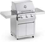 Stainless Steel Grill Cart for Hygrill 3-Burner Built-In Gas Grill, Outdoor Kitchen Island with Foldable Side Shelves and Storage Cabinet