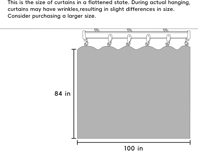Room Divider Curtains Flexible Ceiling Tracks set Curtain track Ceiling Mount Blackout Curtain for Living Room Bedroom Ceiling Curtain Rod Privacy Dividers Panel W100xH84 Light Grey Drape&Black rail