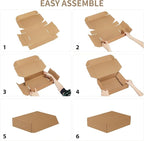 RLAVBL 4x4x1 Small Shipping Boxes Set of 50, Brown Corrugated Cardboard Box for Packing, Mailing, Business