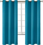 BGment Blackout Curtains - Grommet Thermal Insulated Room Darkening Bedroom and Living Room Curtains, Set of 2 Panels (42 x 72 Inch, Peacock Blue)
