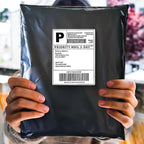 POLYSELLS 50 pcs 14.5x19 Inches Black Poly Mailers Shipping Envelopes, Strong Adhesive Sealing, Waterproof, and Tear-resistant Postal Mailing Bags for Clothing, Books, and Accessories