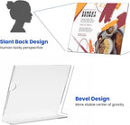 Acrylic Sign Holder 8.5 x 11 Horizontal , Clear Plastic Display Stand for Tabletop, Acrylic Stands for Flyers, Table Paper Holder, Vertical Sign Holder 8.5x11 for Restaurants, Office and School (Slant 6 Pack 11x8.5)