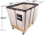 Canvas Basket Bulk Truck,Service Carts 8 Bushel Knock Down Truck, 10.0 cu. ft, 400 lb, 34" L X 22" W X 30.5" H Capacity