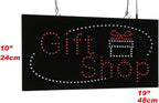 Gift Shop Sign, 19"x10", 48x24cm, TOPKING, LED, Neon, Florescent, Signage, Signboard, Display, Billboard, Screen, Grand Opening, Gift