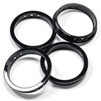 4 pcs Black Snap Bushing 2-1/2" (63 mm) Mounting Diameter, Plastic Cable Hole Grommets for Wiring, Round Nylon Snap in Locking Electrical Wire Cord Hose Tubing Bushings Grommets Protectors