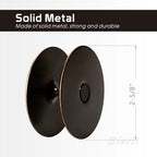 Door Hole Cover Plate Black, 2-5/8" Diameter Solid Steel, Hole Filler Plate - 1 Pack