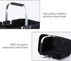 Shopping Bag Basket Foldable, 26L Grocery Storage Container, Market Shopping Basket for Supermarket Camping Picnic Travel Home Farmhouse Kitchen Stores Durable Lightweight Organizer Tote Carrying Bag