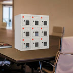 9 Slots Cell Mobile Phone Steel Locker with Lock, Cell Phone Locker with Charging Station, Cellphone Locker for Schools, Conference Rooms, and Offices