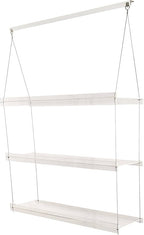 Hanging Acrylic Shelves for Windows (34" Wide, 3 Shelves - 46" Tall)