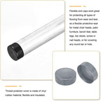 uxcell 4pcs Rubber End Caps 180mm(7 1/16 Inch) ID x 80mm(3 1/8 Inch) H Vinyl Round End Cap Cover Screw Thread Protectors Light Gray