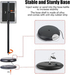 Adjustable Sign Stand for Display, Pedestal Floor Signage Stand Holder with Heavy Duty Base, for Outdoor or Indoor Advertising (8.5 x 11, Black, 6Pack)