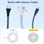 Dog and Cat Cord Protector from Pets No-Chew Solution, Pet Wire Flexible Cable Sleeve 10ft/2mm Thick, 1/2in Diameter Wire Protector Tubing for Cord, Cable Cover for USB Charger,Odorless,2Pack