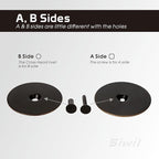 Door Hole Cover Plate Black, 2-5/8" Diameter Solid Steel, Hole Filler Plate - 1 Pack