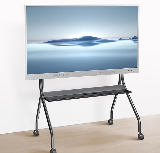 Smart Board Stand for 55-86 Inch Interactive Whiteboard, Easy Move, Lockable Wheels Stable