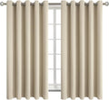 BGment Room Darkening Curtains 63 Inches Long - Grommet Thermal Insulated Drapes Window Treatment Curtains for Bedroom, 2 Panels, 70 x 63 Inch, Beige