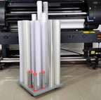 Heavy Duty Vinyl Storage Cart - 16 Roll Capacity, Mobile Media Roll Stand for 2" Round Core Vinyl Records