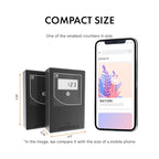 Smart Counter Retail People Counter - Infrared & Wireless, Battery Operated, Hourly & Daily Statistics with Data Storage, Easy to Install, Upgraded, Black