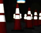 Fluorescent Orange PVC Traffic Cones, Heavy-Duty Black Base Garage Parking Lot Cones Structurally Stable Weatherproof Road Construction Safety Cones (8, Orange, 28" Large)