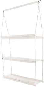 Hanging Acrylic Shelves for Windows (28" Wide, 3 Shelves - 46" Tall)