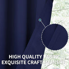 BGment Blackout Curtains for Living Room - Grommet Thermal Insulated Room Darkening Curtains for Bedroom, 2 Panels of 52 x 95 Inch, Navy