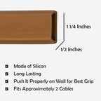 Rubber Bond TV Cord Hider Cable Protector - Strong Self Adhesive Wall Cord Cover Cable Hider - Low Profile Cable Management Wall Cord Concealer Cable Raceway (Brown, 6 Feet)