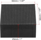 PATIKIL Rubber Anti-Vibration Pads, 4 Pcs Square Vibration Isolation Mats 1.97" x 1.97" x 1" for HVAC, Air Conditioner, Air Compressor, Washer, Dryer, Black