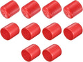 uxcell 10pcs Rubber End Caps 26mm ID Vinyl Round End Cap Cover Screw Thread Protector Red