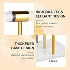3-Tier Necklace Holder Bracelet Holder, Gold Acrylic Jewelry Display Stand Crystal T Bar Jewelry Organizer Gift for Women