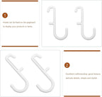 jojofuny 7Pcs Pegboard Hanging Hooks Shelf Storage Hooks for Supermarket Display for Kitchen Bedroom Workshop Organization