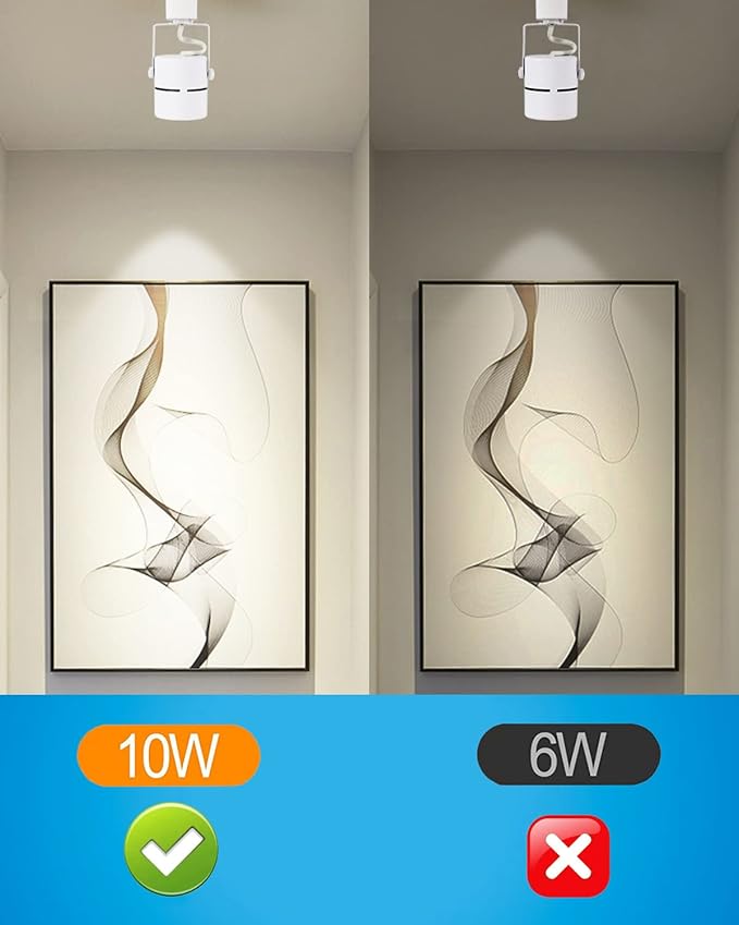 10W LED Track Lighting Heads - Adjustable H Type Track Lights for Retail & Artwork, Cool White 4000K, 1000lm, 120V, 24° Angle Halo Type, White, Pack of 20
