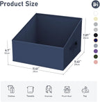 DIMJ Closet Storage Bins 6 Pack - Fabric Storage Baskets for Shelves, Collapsible Clothes Organizer with Handles, Trapezoid Shelf Organization Storage Cubes for Purse, Toys, Books, Towel, Clothes