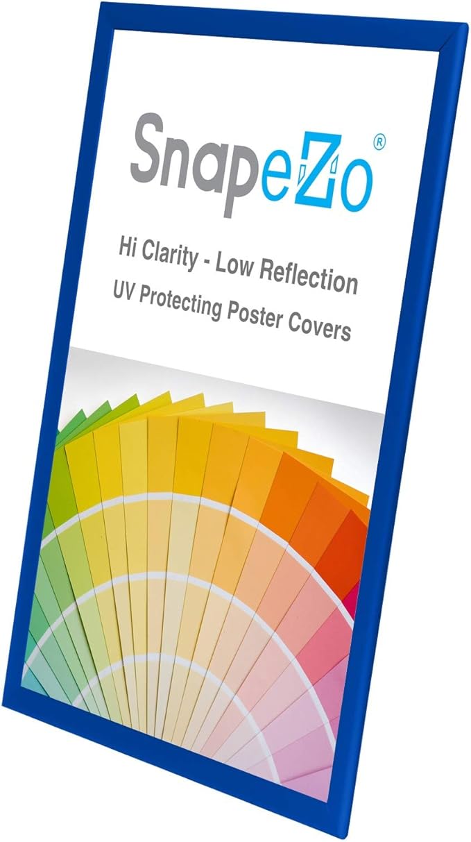 SnapeZo Poster Frame 20x30, Blue, 1.25 Inch Aluminum Profile, Front-Loading Snap Frame, Wall Mounting, Professional Series
